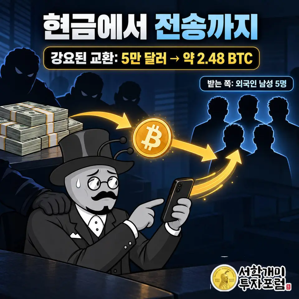 피해자가 빼앗긴 돈은 처음부터 비트코인이 아니었다.