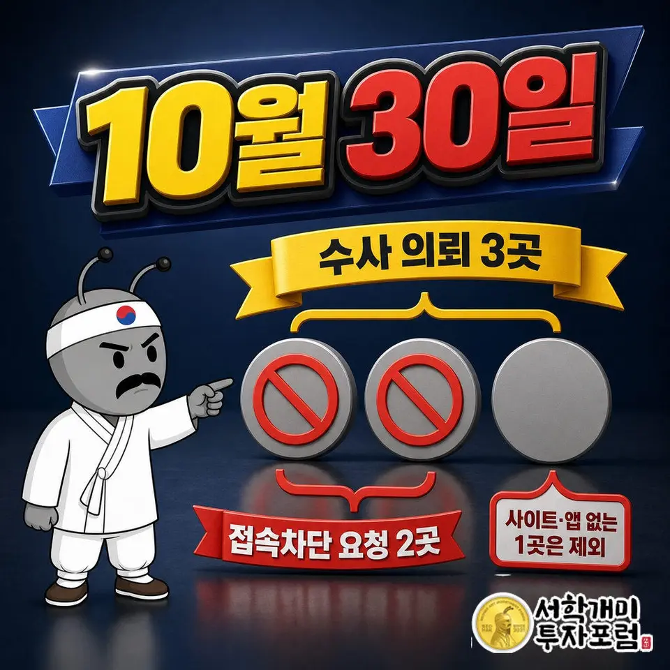 FIU가 10월 30일 방미심위에 테더맥스·슈퍼트러스트 2곳의 국내 접속차단을 요청했다.