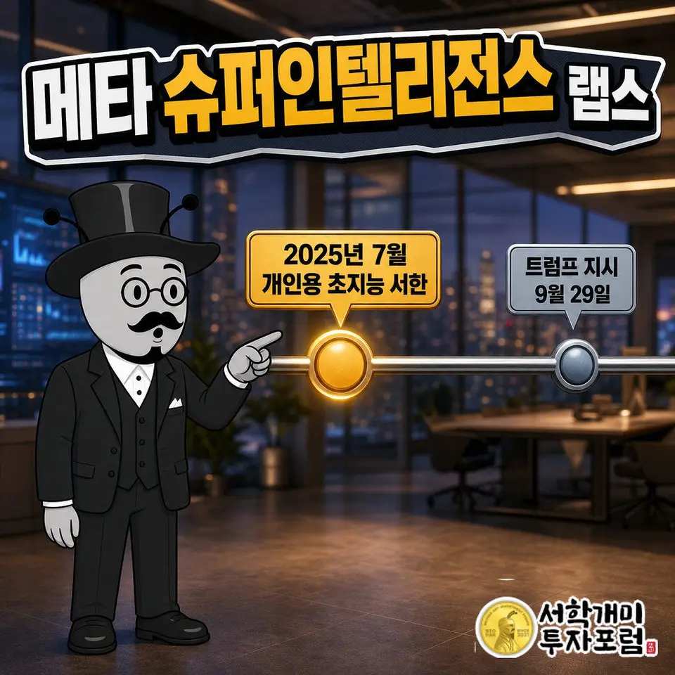 메타는 2025년 7월에 개인용 초지능 서한을 냈고 슈퍼인텔리전스 랩스라는 조직을 이미 만들었다
