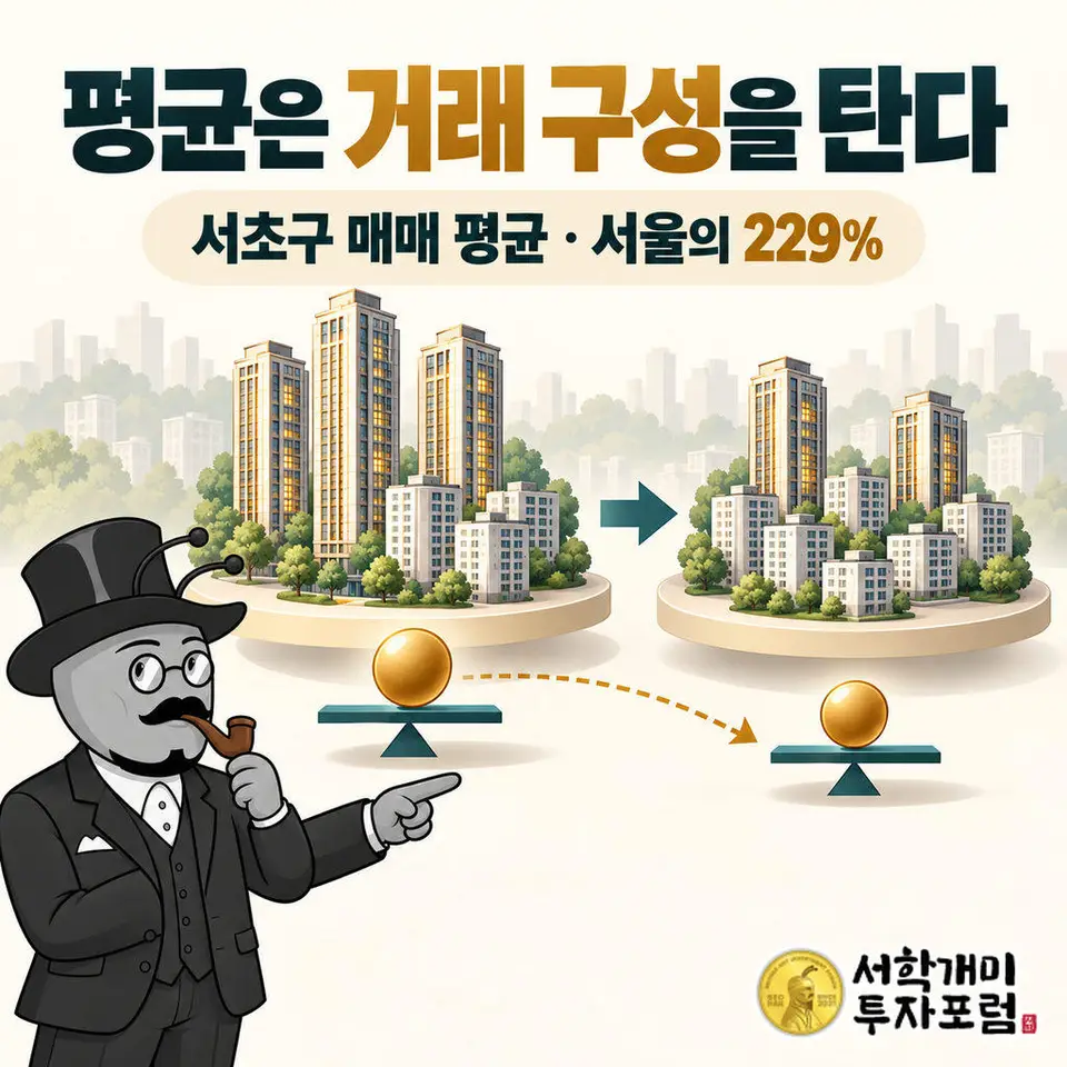 평균 거래금액은 해당 기간에 거래된 집들의 가격을 모아 계산한다.