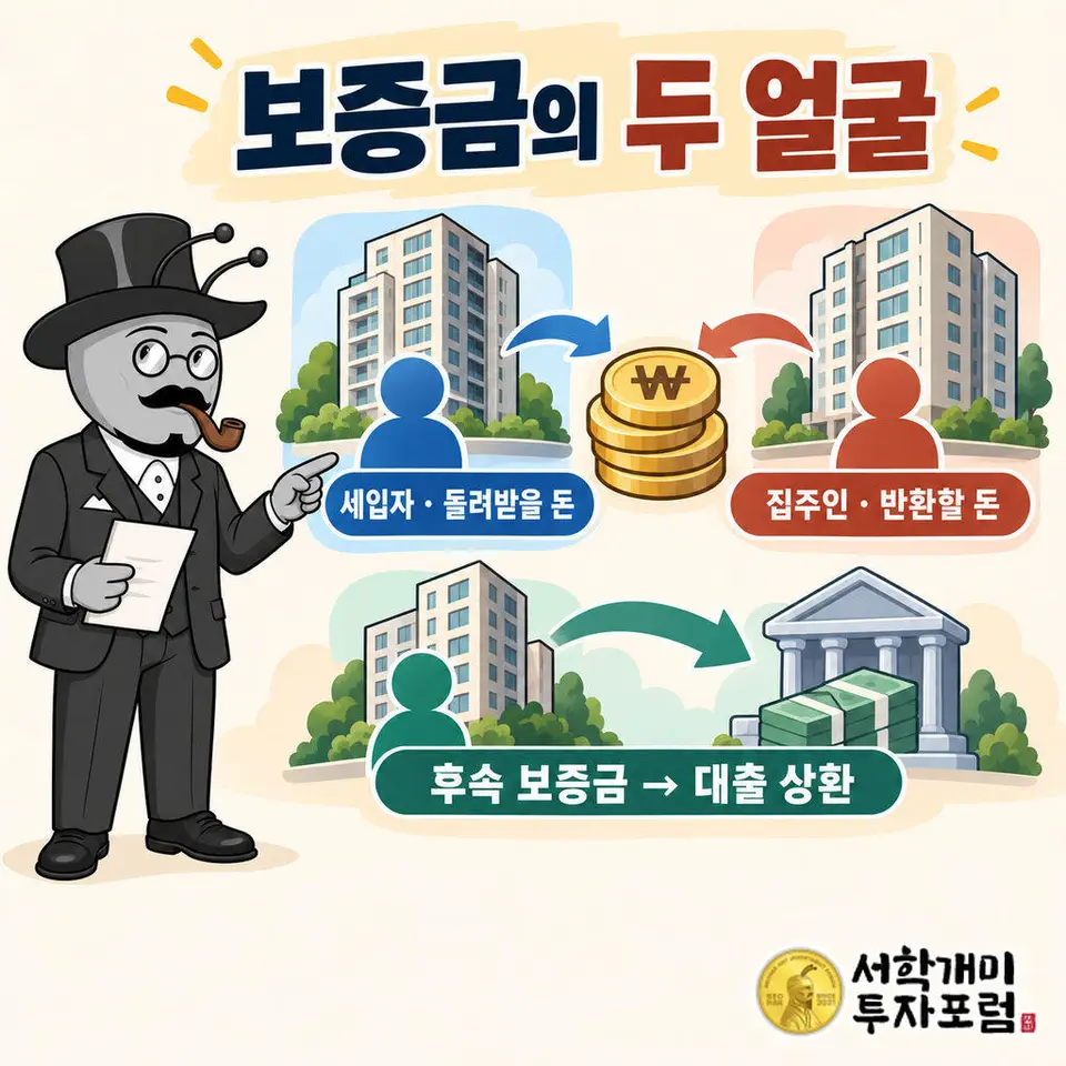 세입자에게 보증금은 계약 종료 뒤 돌려받을 돈이다.