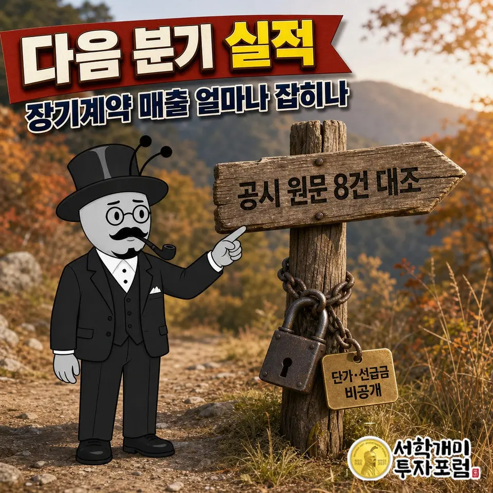 다음 분기 실적에서 장기계약 매출이 얼마나 잡히는지 확인해야 한다