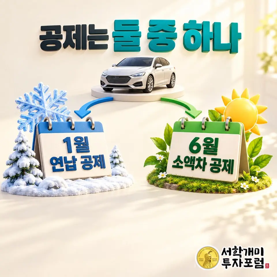 자동차세 계산기 — 공제는 둘 중 하나 도판