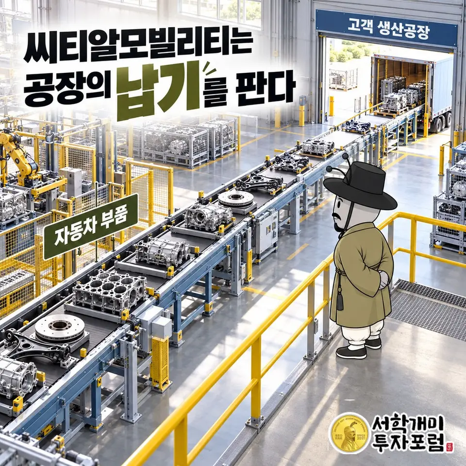 씨티알모빌리티는 자동차 부품과 함께 공장의 납기를 판다