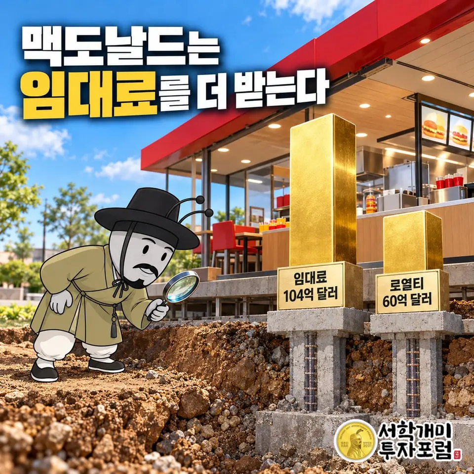 맥도날드(McDonald's)가 가맹점에서 받는 돈은 로열티보다 임대료가 더 많다