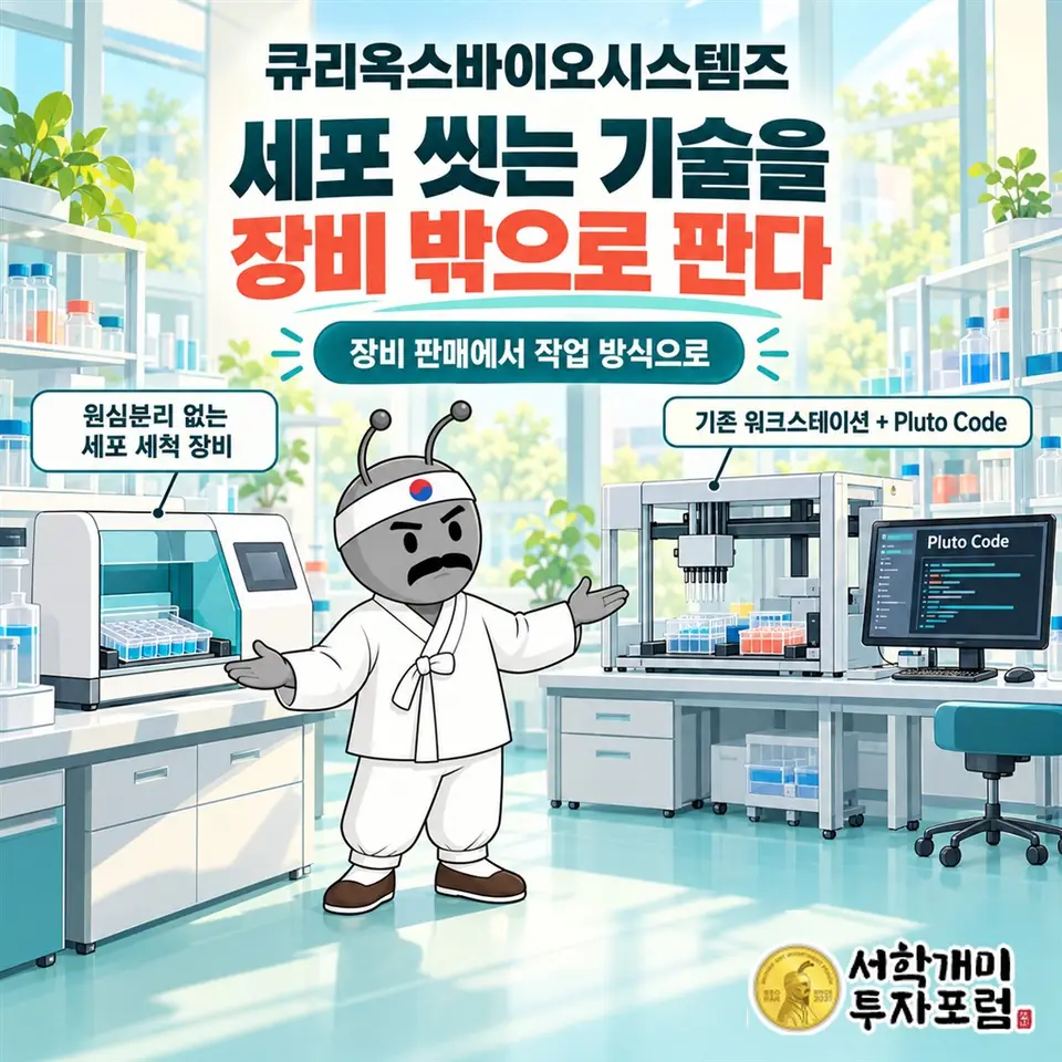 큐리옥스바이오시스템즈 표준화, 세포 씻는 기술을 장비 밖으로 판다