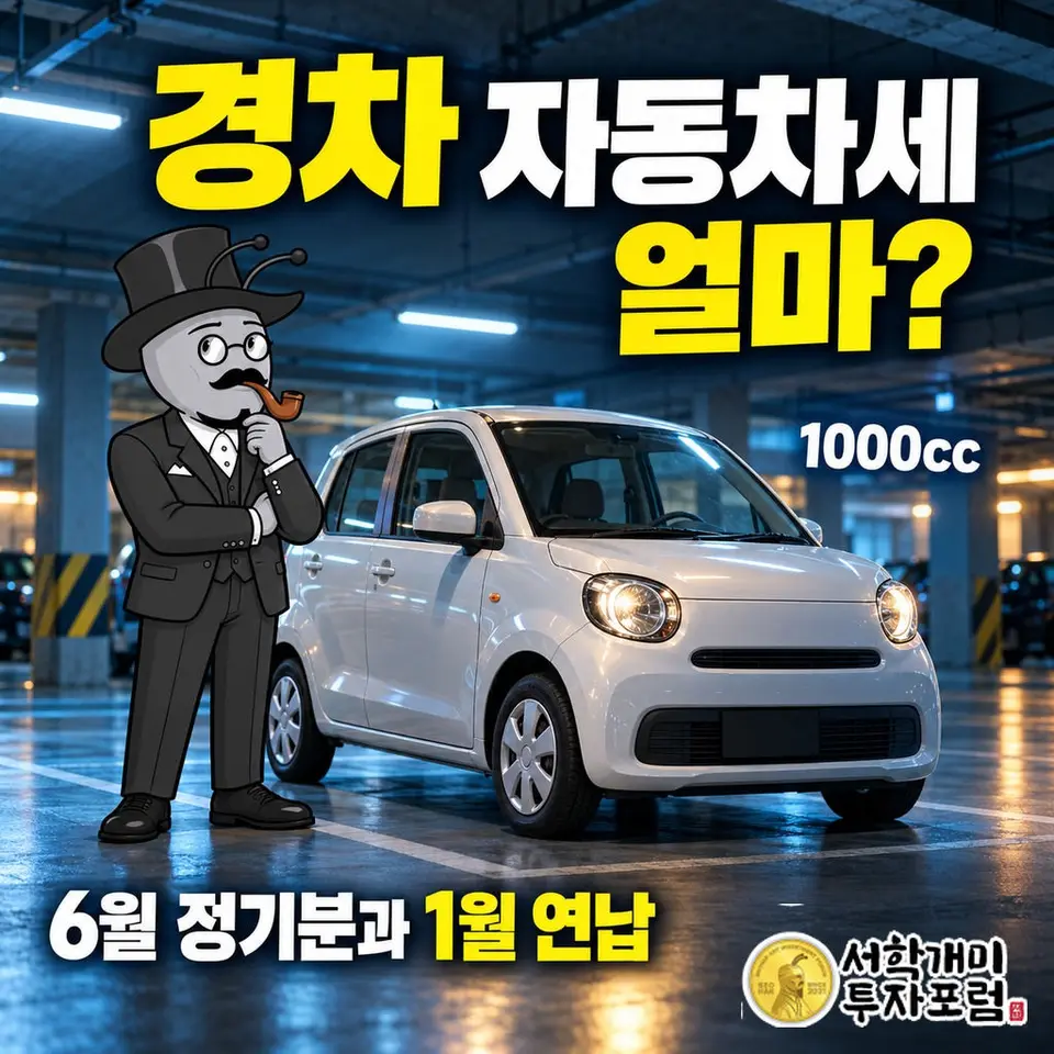 경차 1000cc 자동차세 얼마? 6월 101,400원·1월 연납 99,242원