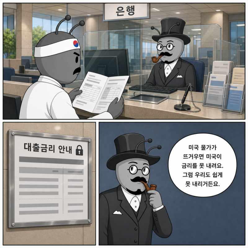 개미백과 1화 5페이지 - 은행 대출금리로 이어지는 미국 물가