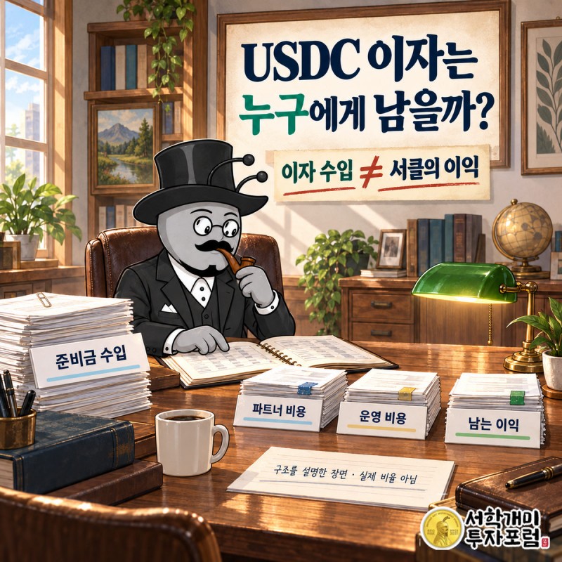 USDC 준비금 수입과 비용을 살피는 서학개미