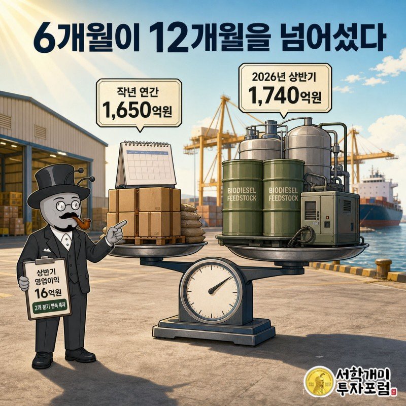 2026년 상반기 매출 1,740억원이 작년 연간 1,650억원을 넘어선 장면