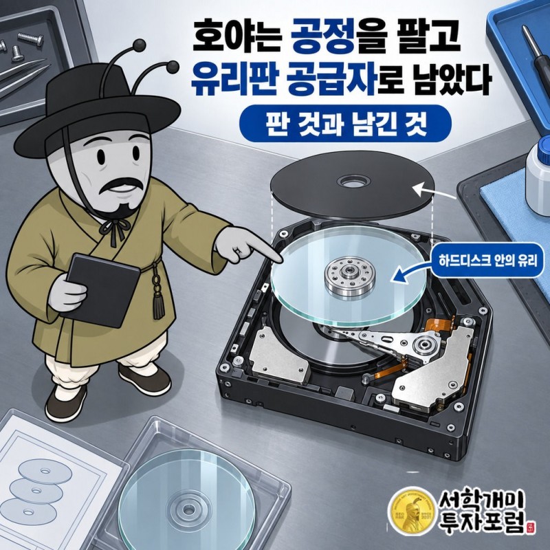 호야 커버 — 호야는 공정을 팔고 유리판 공급자로 남았다