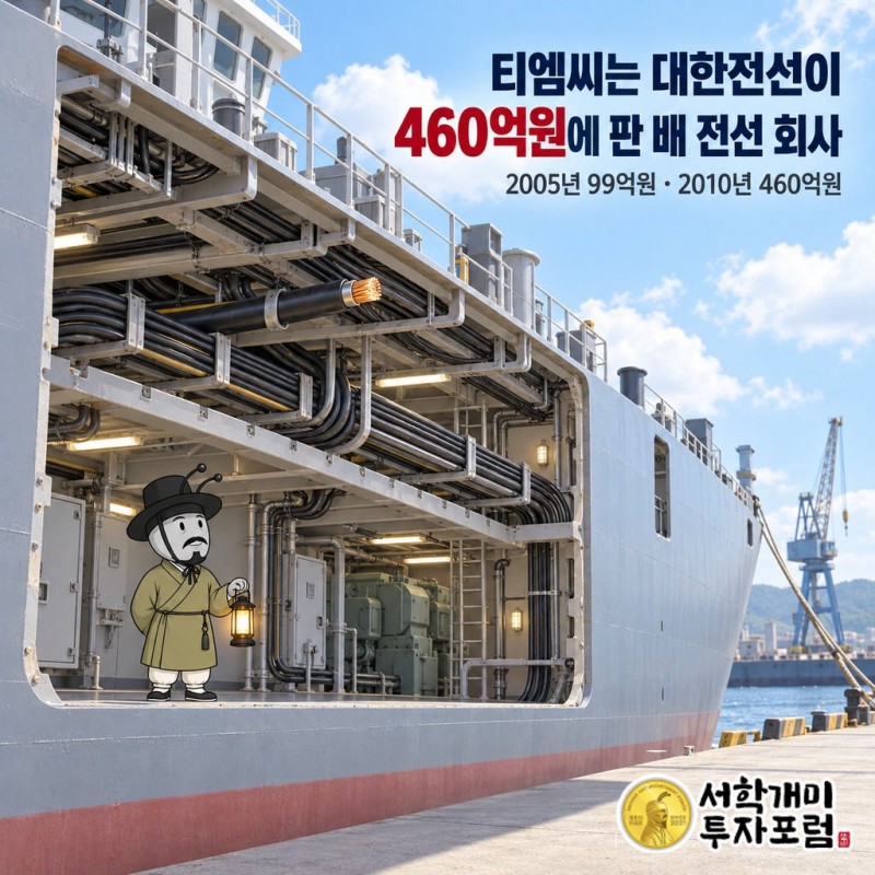 티엠씨 커버 — 티엠씨는 대한전선이 460억원에 판 배 전선 회사