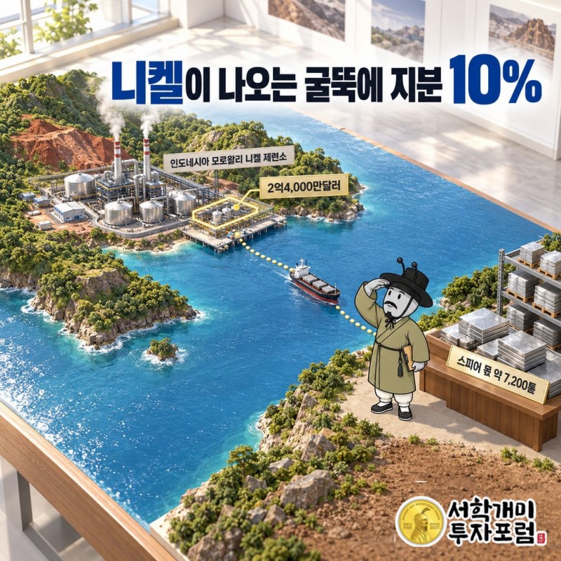 스피어 — 니켈이 나오는 굴뚝에 지분 10% 도판