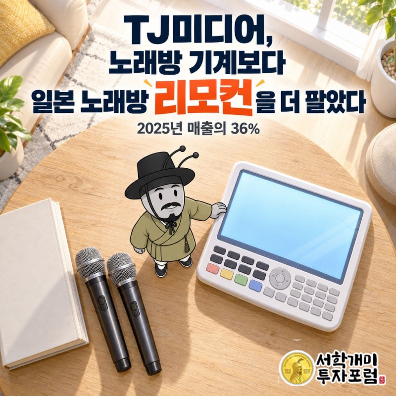 TJ미디어 커버 — TJ미디어, 노래방 기계보다 일본 노래방 리모컨을 더 팔았다