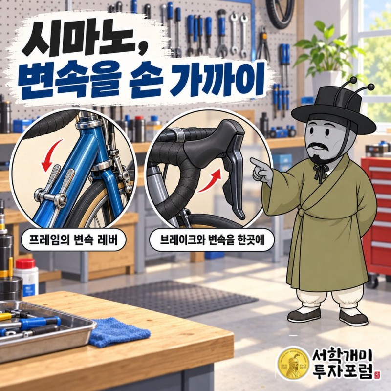 시마노 듀얼 컨트롤 레버와 완성차 부품 사업 커버 — 시마노, 변속을 손 가까이