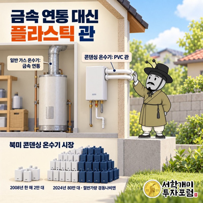 경동나비엔 — 금속 연통 대신 플라스틱 관 도판