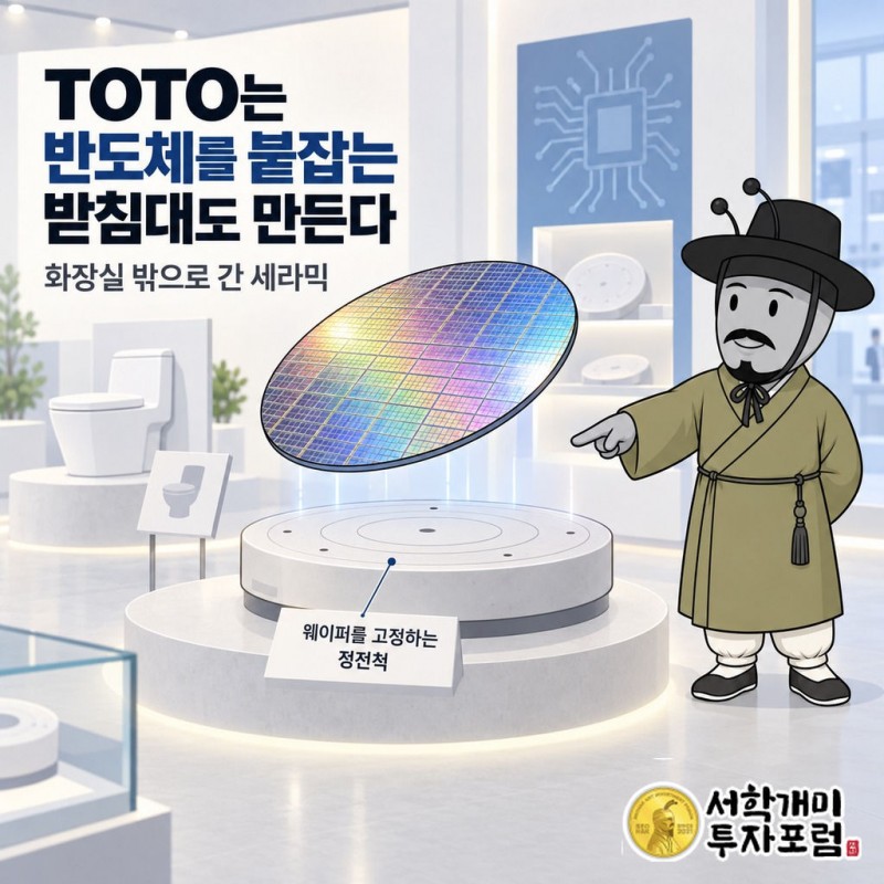 TOTO 정전척·AD막과 반도체 부품의 양산 선택 커버 — TOTO는 반도체를 붙잡는 받침대도 만든다