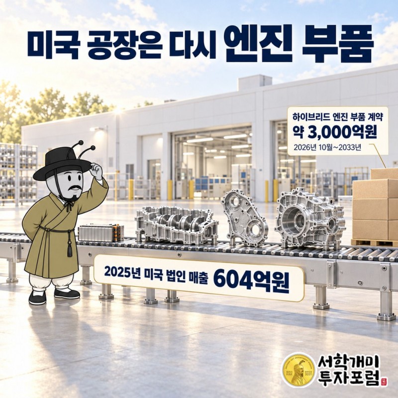 삼기에너지솔루션즈 — 미국 공장은 다시 엔진 부품 도판