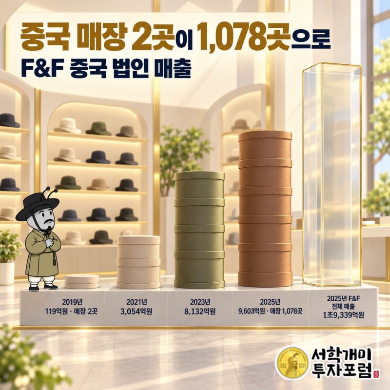 F&F — 중국 매장 2곳이 1,078곳으로 도판