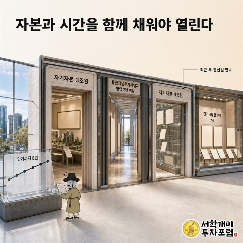 키움증권 발행어음 — 자본과 시간을 함께 채워야 열린다 도판