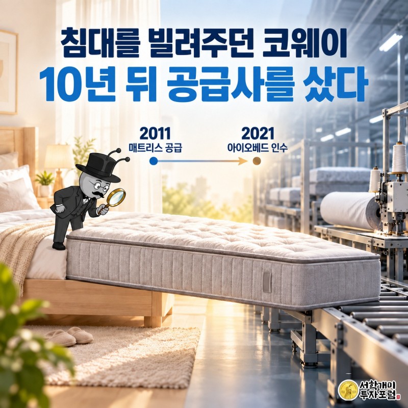 코웨이 커버 — 침대를 빌려주던 코웨이 10년 뒤 공급사를 샀다