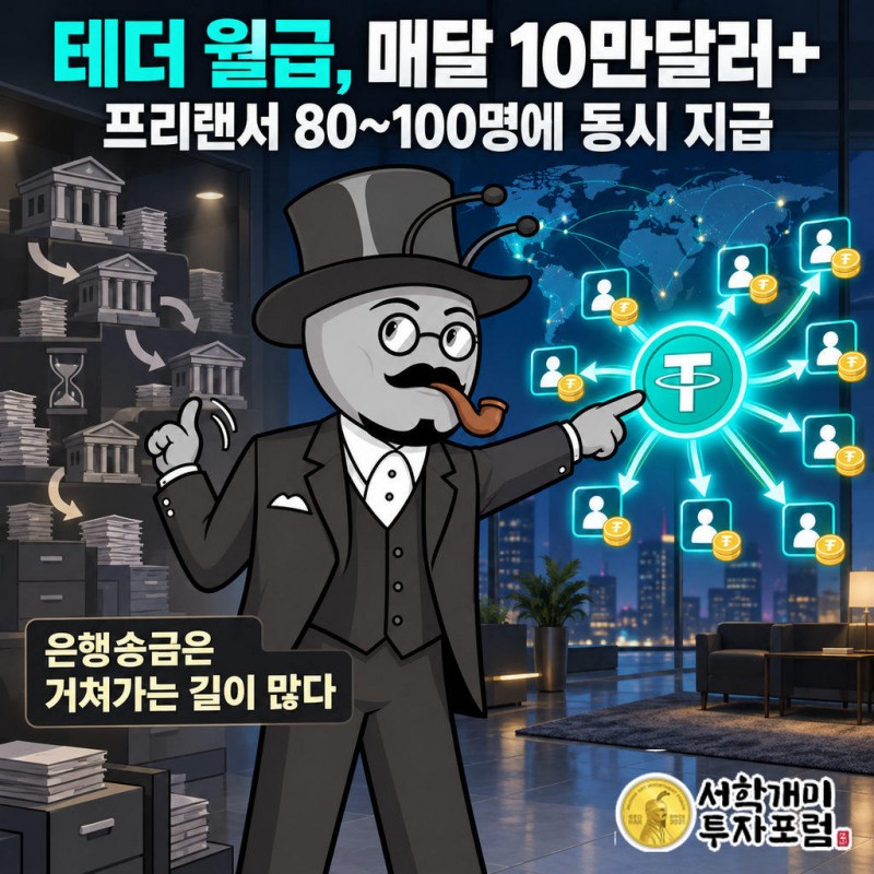 플로리다의 한 채용업체가 중남미 프리랜서 80~100명에게 매달 10만달러 이상을 테더로 지급한다