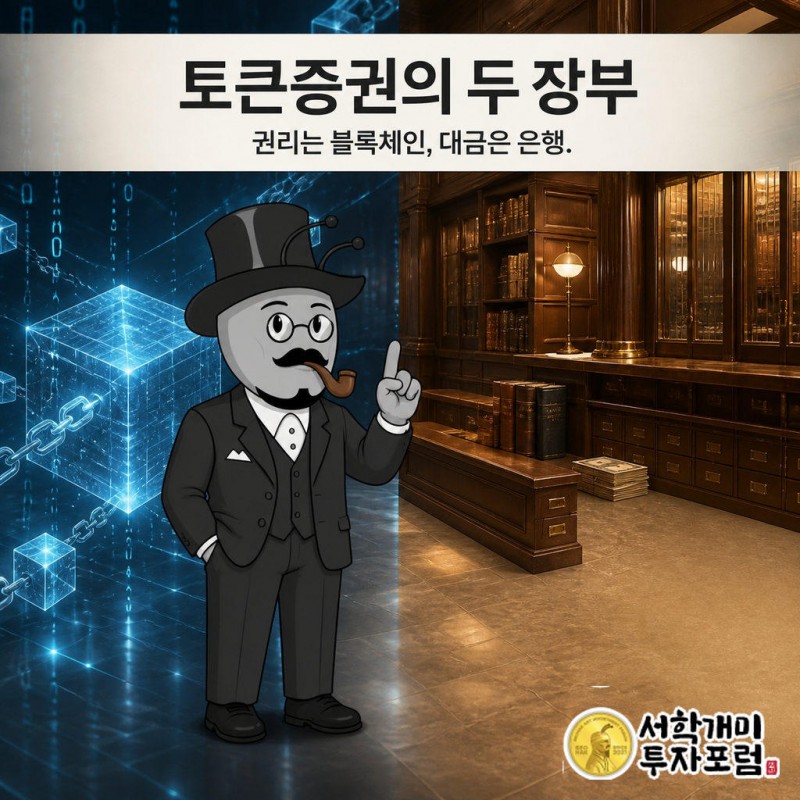 토큰증권의 보유와 권리 변화는 블록체인에 기록된다.