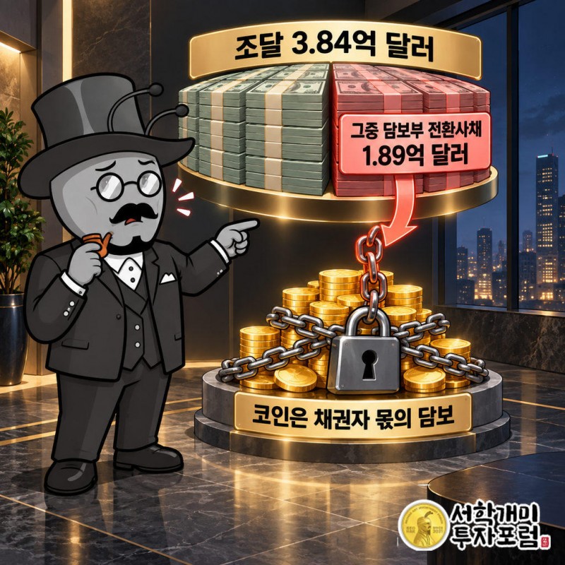 2025년 6월 조달 3.84억 달러 중 1.89억 달러가 담보부 전환사채
