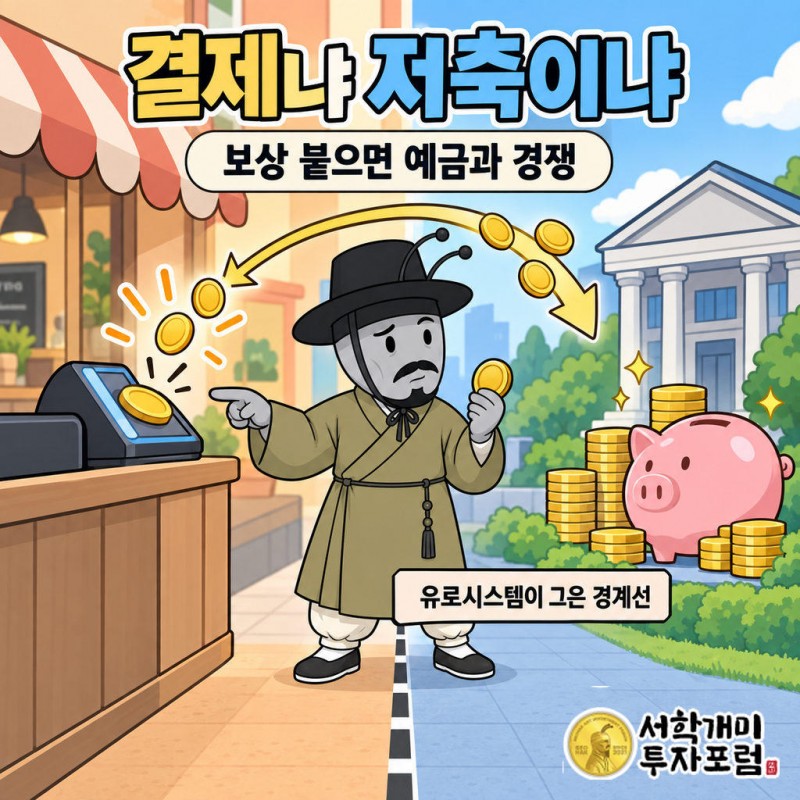 유로시스템은 전자화폐의 목적을 결제로 본다