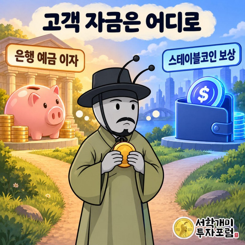 스테이블코인 보상이 이자를 주는 은행 예금과 경쟁할 수 있다는 우려가 협상의 쟁점이 됨