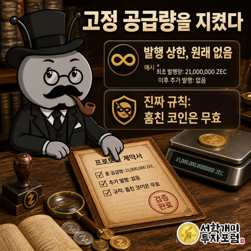 팀은 '고정 공급량을 지켰다'고 말했지만 Zano 설계에는 최대 발행량 상한이 없다