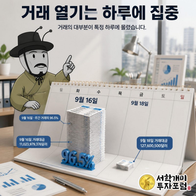 9월 16일 거래대금은 11,023,979,376달러다.