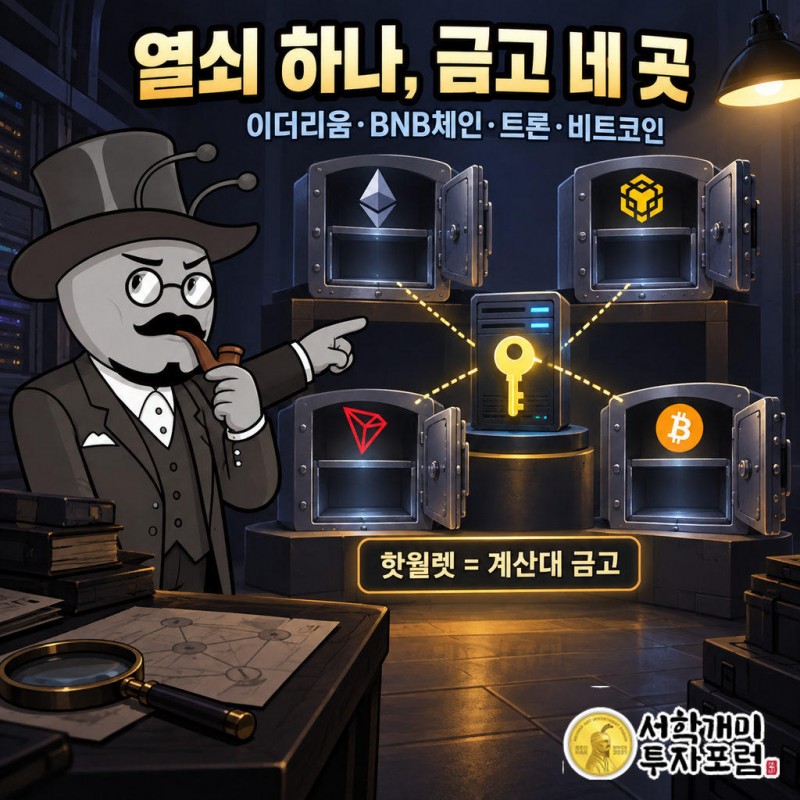 이더리움·BNB체인·트론·비트코인 네 곳이 거의 동시에 비었다