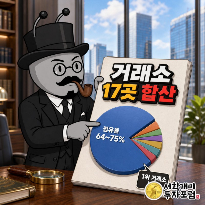 업계 1위 거래소 점유율 약 64~75%