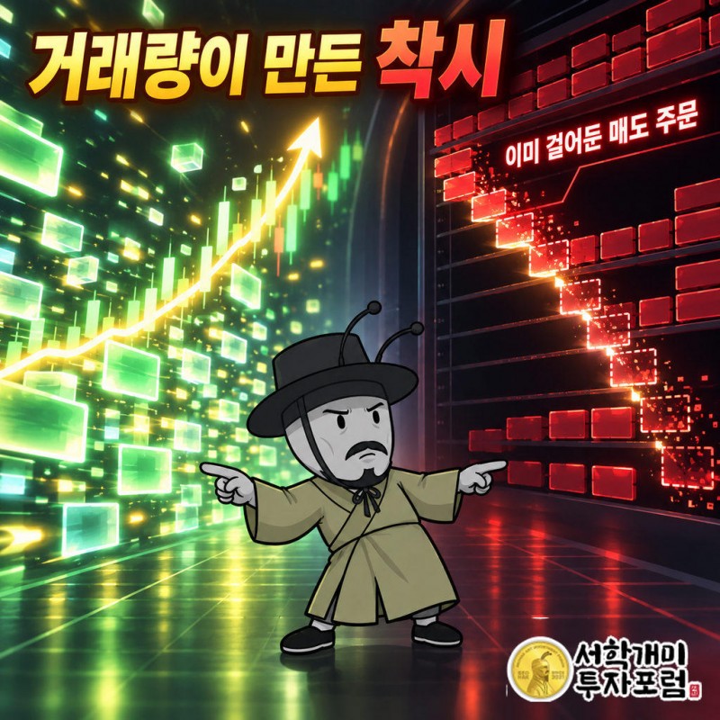 매수자가 몰리기 전 이미 높은 가격에 매도 주문이 걸려 있었다
