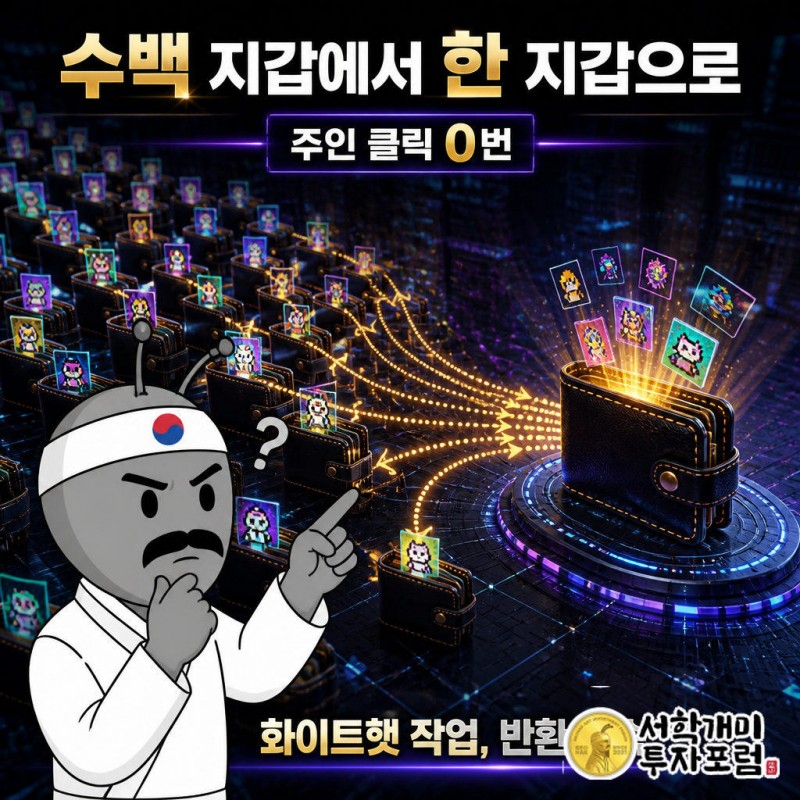 수백 개 지갑의 NFT 3,832개가 한 지갑으로 모였고 주인들은 버튼 하나 누르지 않았다