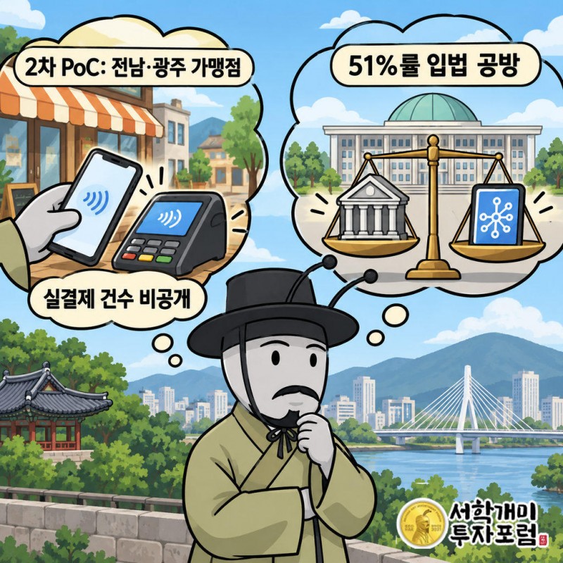2차 PoC는 결제 단계를 줄이고 전남·광주 실제 가맹점에서 시험하는 방안을 협의하고 있다