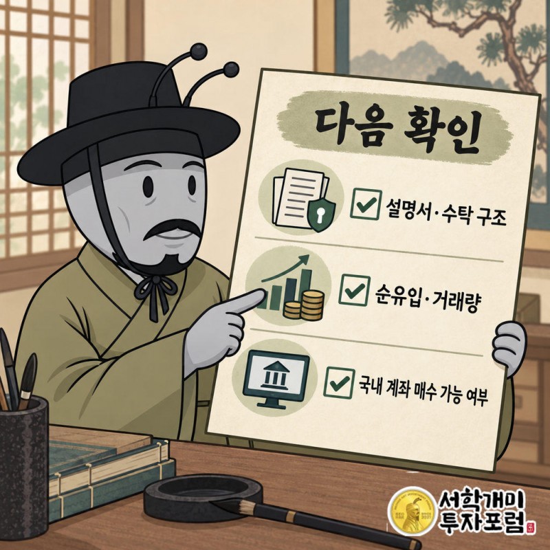 상품 설명서에서 수탁·상환 조건과 비용을 확인해야 한다