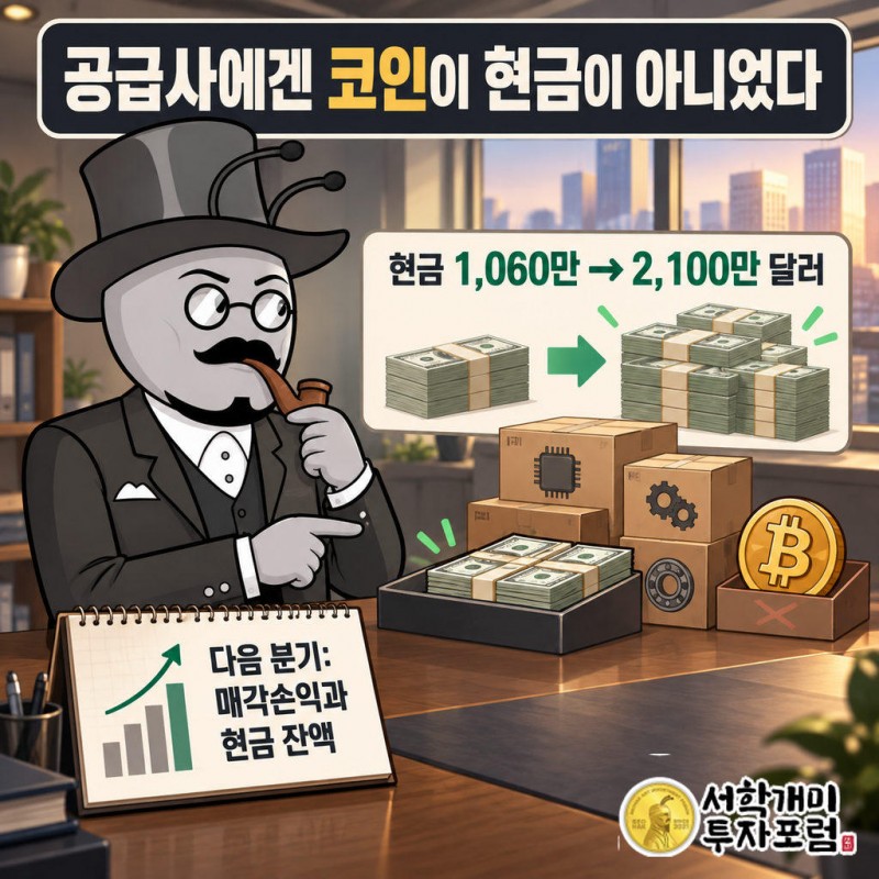 CEO는 공급사가 재무를 볼 때 'Bitcoin doesn't count'라고 했다
