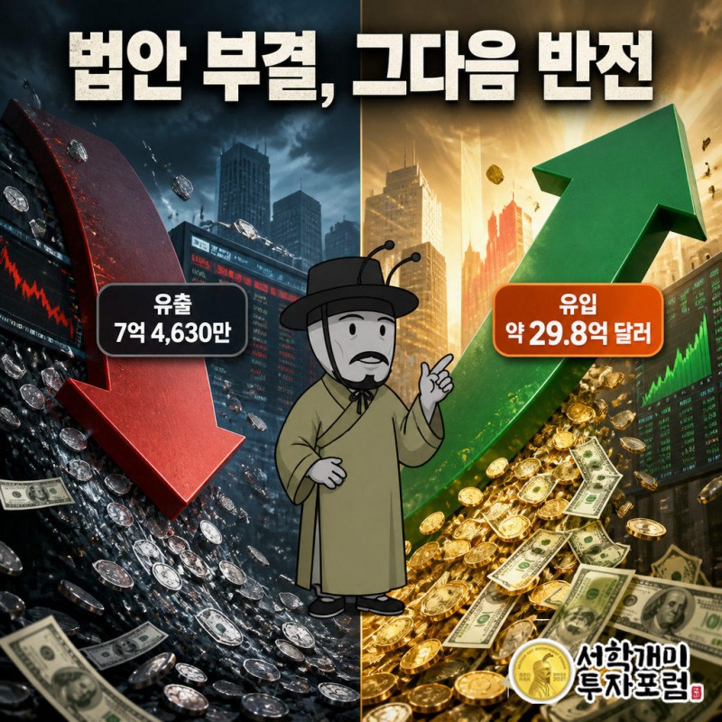클래리티법 부결 뒤 이틀간 비트코인 ETF에서 7억 4,630만 달러 유출