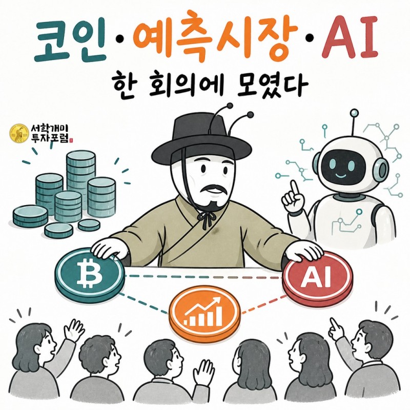 코인 예측시장 AI 의제를 함께 살펴보는 양반개미