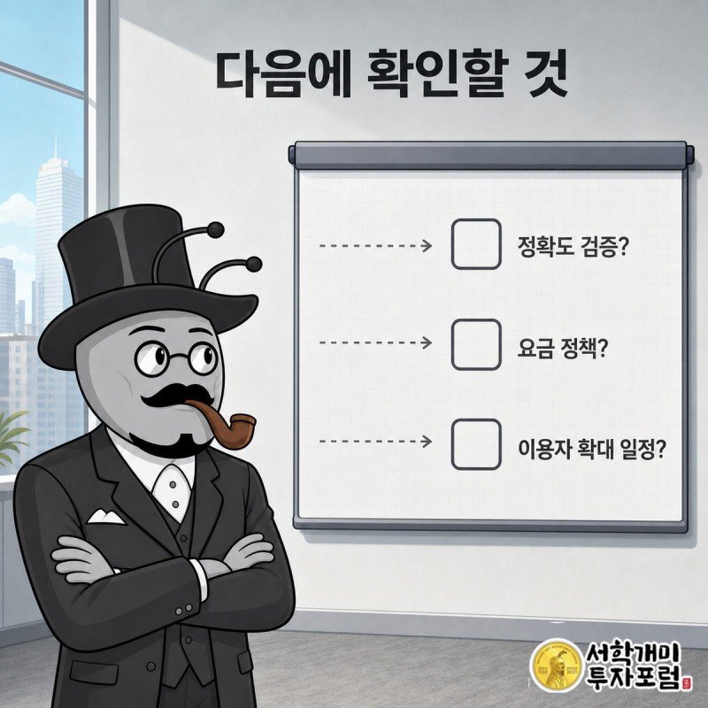 서민개미가 9월 2일 출시 이후 아직 비어있는 세 개의 확인 항목 체크박스를 의심스럽게 바라보는 모습