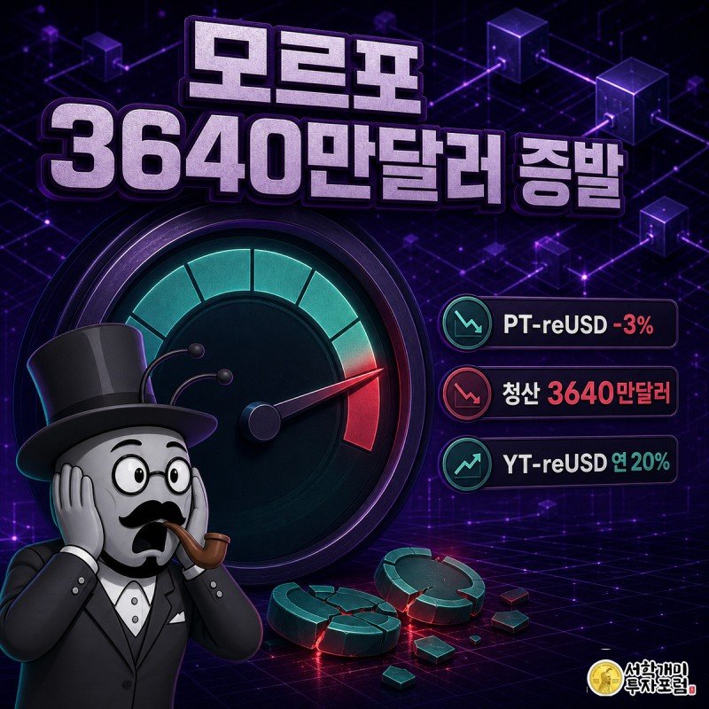 어두운 보랏빛 사이버 공간에서 개미가 게이지 바늘이 붉은 구간에 닿는 순간 경악하며 발밑의 청록색 토큰이 갈라져 부서지는 장면