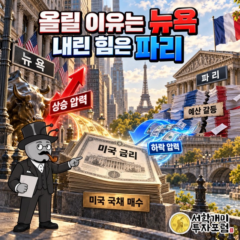 미국 금리를 올릴 이유는 뉴욕에, 내린 힘은 파리에 있습니다