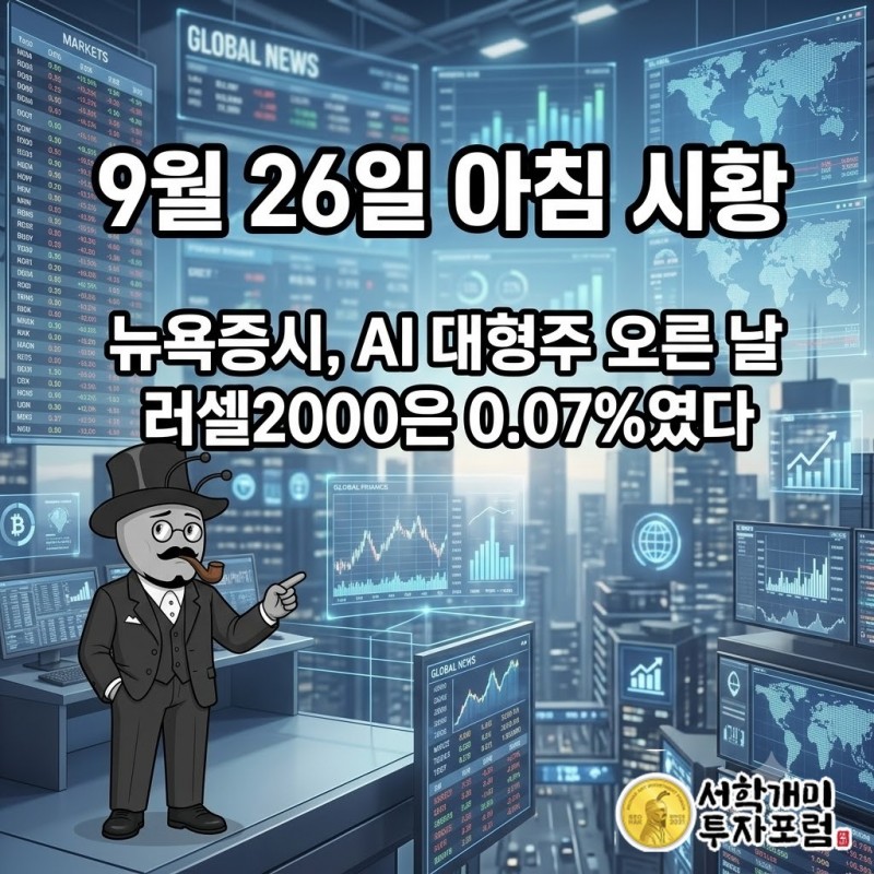 유가는 내렸지만 미국 10년물 국채금리는 2007년 이후 최고치에 닿은 2026년 9월 25일 뉴욕 시장