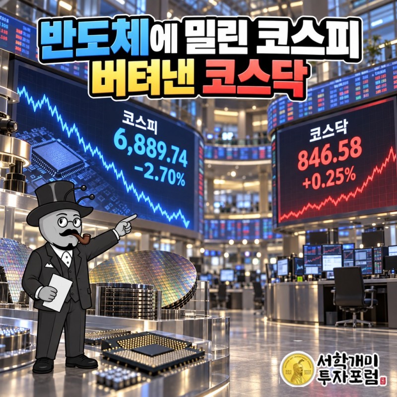 7천피를 내준 자리엔 반도체가, 버틴 자리엔 코스닥이 있었습니다