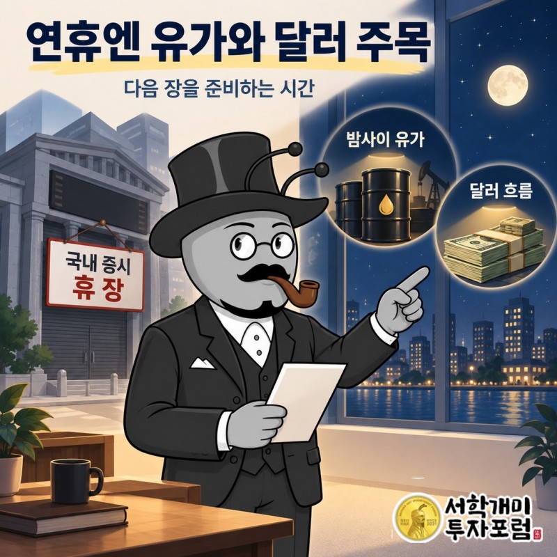 연휴로 멈추는 국내 지수, 유가와 달러는 계속 움직입니다