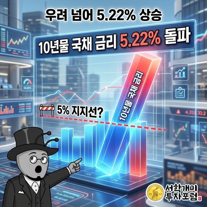 5%에서 멈출 줄 알았던 미국 10년물 금리가 5.2%를 뚫었다