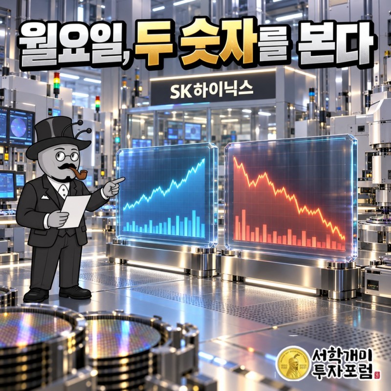 월요일 SK하이닉스 앞에 놓인 두 개의 숫자