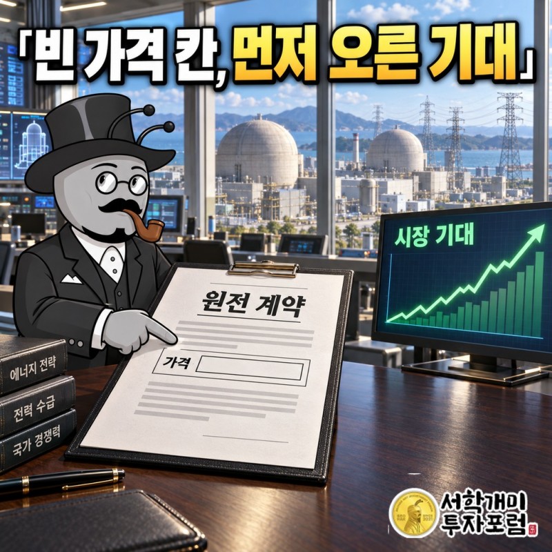 가격 칸이 빈 원전 계약에 시장이 먼저 값을 매겼습니다